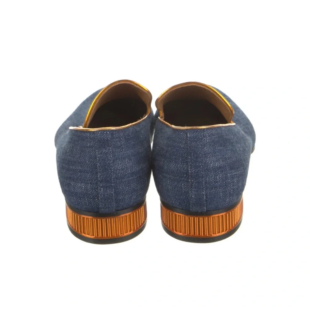 Christian Louboutin Colonnaki Denim Loafers Red Sole | Size EU 43 | NIB